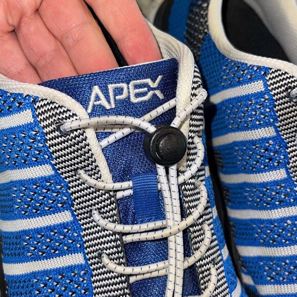 Apex Men’s  Breeze Knit Elastic Lace Up‎ Mesh Running Shoes Blue Size 12.5 - Picture 4 of 6